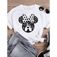 thumbnail image 1 of Disney Fashion Leopard Love Ear Trend Women Cartoon Print Clothing Mickey Mouse Tee Shirt Casual Graphic Short Sleeve T-shirtsXXL Gao Jinjia LED, 1 of 2