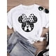 thumbnail image 1 of Disney Fashion Bow Love Valentine Women Cartoon Print Clothing Mickey Mouse Tee Shirt Casual Graphic Short Sleeve T-shirtsL Gao Jinjia LED, 1 of 2