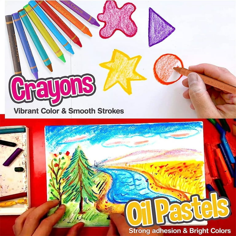 Florarich Art Supplies Set for Kids, 274 PCS Drawing Art Kits for Kids  6-9-12 Girls Boys, Double Sided Trifold Easel, with Oil Pastels, Crayons