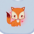 thumbnail image 4 of Inktastic Fox Girl Cute Woodland Animal Girls Baby Bib, 4 of 4