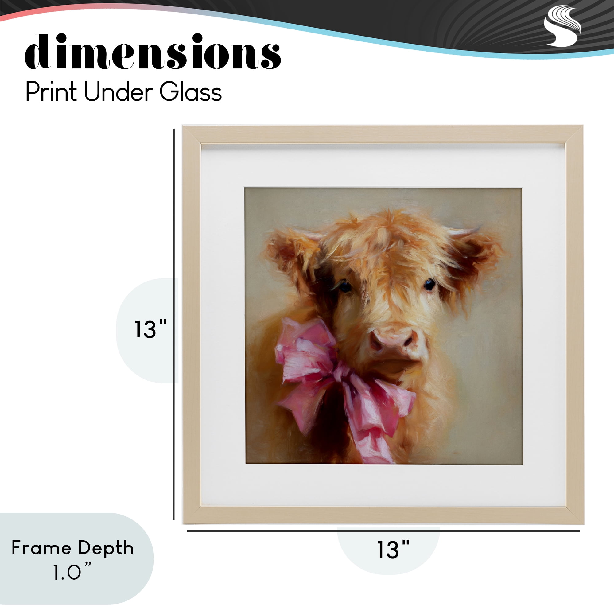 Stupell Industries Little Highland Sweetheart Birch Framed Print Under Glass, design by Tina LeCour