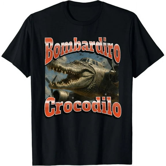 Bombadiro Crocodilo Funny Italian Brainrot Graphic T-Shirt Unisex S-5XL Hot Trending Shirt, Vintage Birthday Gift