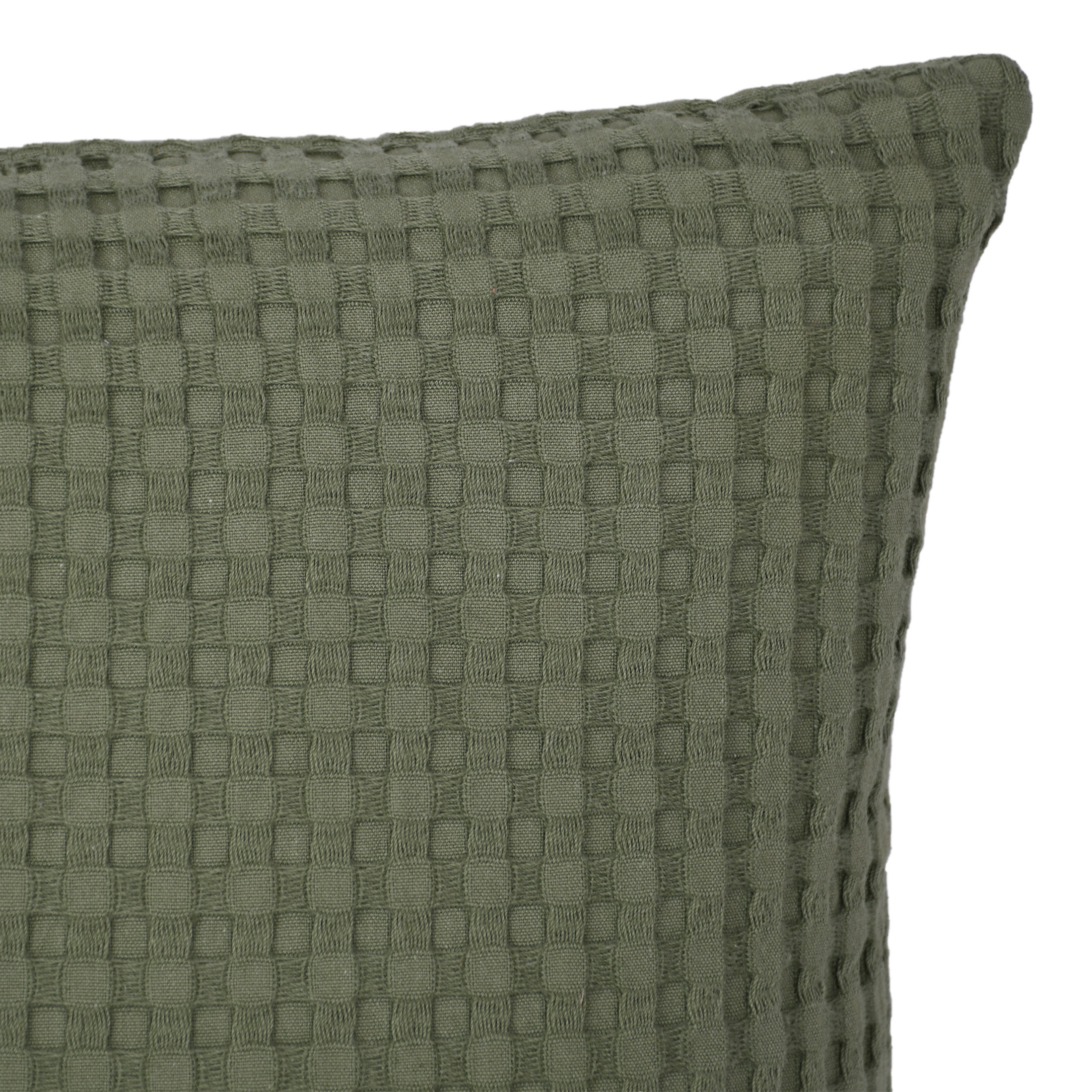 Mainstays Waffle Pillow Cover, 18" x 18", 2 pack, Bay Leaf
