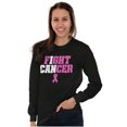 thumbnail image 5 of Breast Cancer I Can Fight Cancer Women's Long Sleeve T Shirt Brisco Brands S, 5 of 6