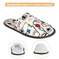thumbnail image 3 of KLL Aabstract Eyes Slippers for Women Men House Slip on Indoor Outdoor Bedroom Furry Fleece Lined Ladies Comfy Anti-Skid Rubber Hard Sole-Medium, 3 of 8