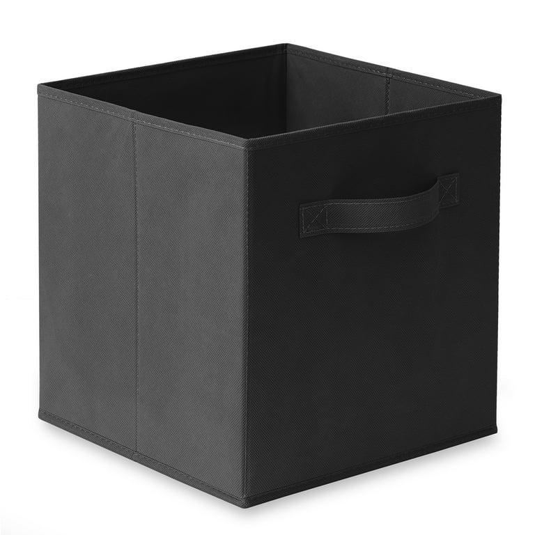 Casafield Set Of 6 Collapsible Fabric Storage Cube Bins, Black - 11  Foldable Cloth Baskets For Shelves And Cubby Organizers : Target