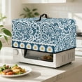 thumbnail image 3 of Whosucclay Boho Mandala Daisy Print Dust-Proof Microwave Oven Grill Cover Protector Stain Resistant Microwave Oven Dust Cover Case Protections for Toaster Oven 20.9" x 15.7" x 12.4"inches-L, 3 of 7