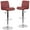 Burgundy, variant on Flash Furniture Marietta 2 Pack Contemporary White Vinyl Adjustable Height Barstool with Rolled Seat and Chrome Base
