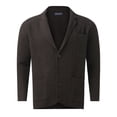 thumbnail image 4 of Gibobby Sueter Cardigan Casual Cárdigan para hombre, cuello alto, abotonado, punto trenzado, cárdigan grueso(A,XG), 4 of 5