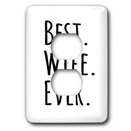 3dRose Best Wife Ever - fun romantic married wedded love gifts for her for anniversary or Valentines day - 2 Plug Outlet Cover