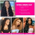 thumbnail image 2 of Afrodiva Deep Wave Lace Front Wigs Human Hair Wigs for Black Women 150% Density Glueless Transparent Lace Frontal Wigs Human Hair Pre Plucked with Baby Natural Color 18inch, 2 of 7