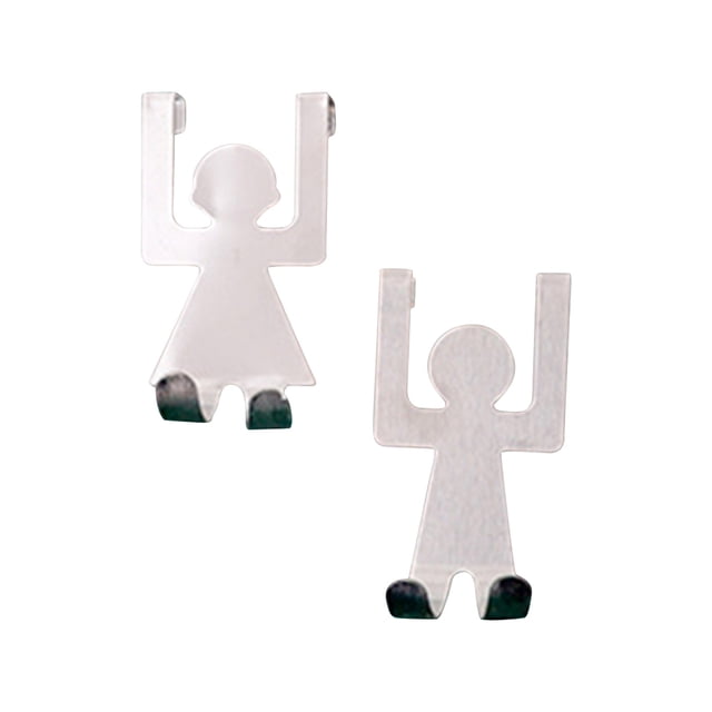 Crochets par-Dessus la Porte, Crochet Réversible en Acier Inoxydable en Forme de Cœur pour Tiroir d'Armoire par-Dessus la Porte, Crochet par-Dessus la Porte, Crochet par-Dessus la Porte, Armoire avec Portes