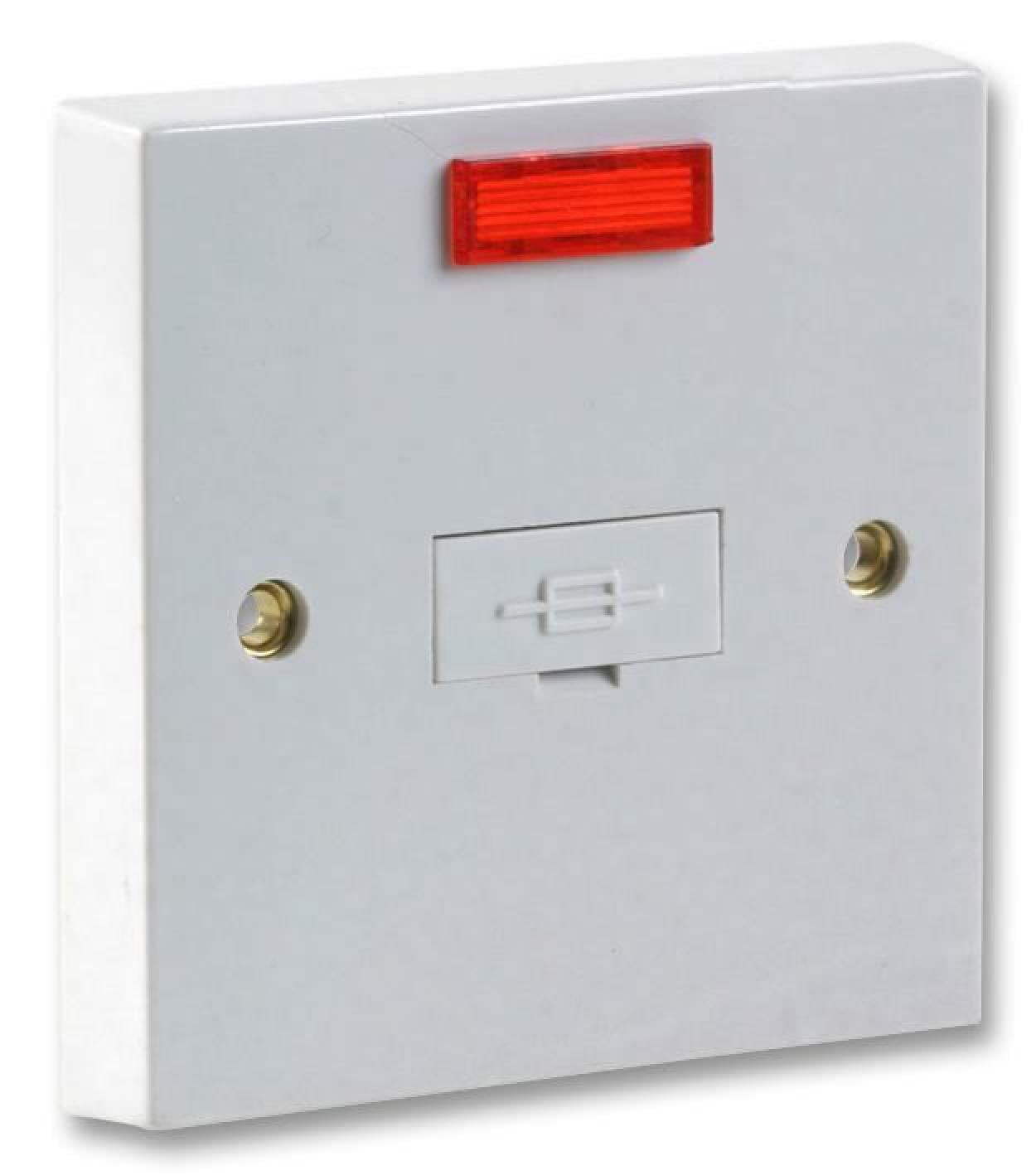 PRO ELEC - Fused Connection Unit, White, Unswitched with Neon Indicator ...