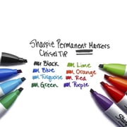 Sharpie Permanent Markers, Chisel Tip, Black, 2 Count