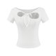 thumbnail image 2 of mfyjkho Tops Elegantes Para Mujer, Blusa Informal De Cuello Redondo Y Manga Corta De Color Liso Para Mujer Tops Para Salir Para Mujer L, 2 of 5
