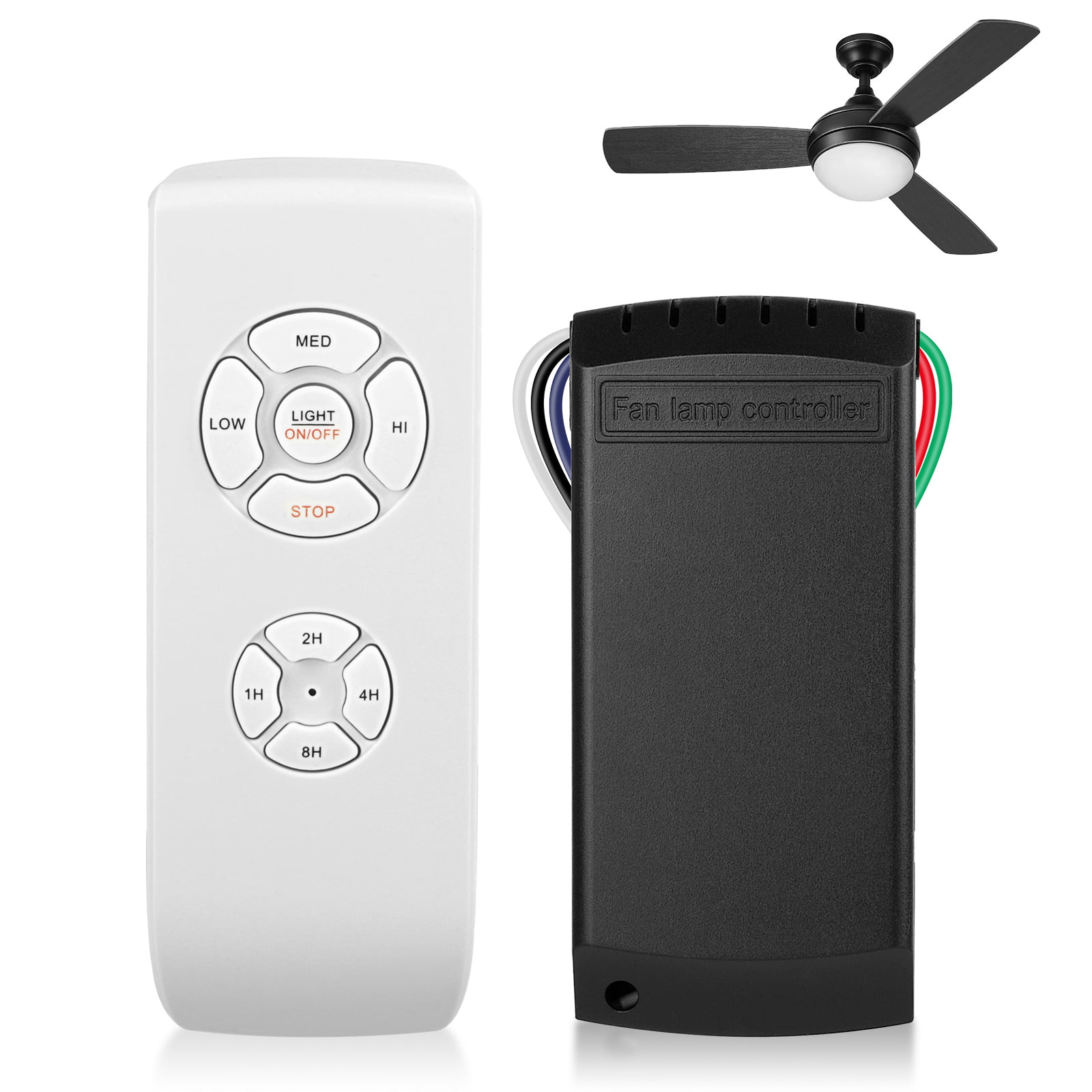 Universal Ceiling Fan Remote Control And Receiver Kit Paseo 3 In 1 Sd Timing Wireless Fit For Harbor Breeze Hunter Honeywell Hampton Bay Lights Com - How To Install Hampton Bay Universal Ceiling Fan Light Kit