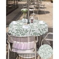 thumbnail image 5 of Fsddascl Green Botanical Outdoor Tablecloth - 60 Inch Round Dining Table Cover, Vintage Leaf Pastoral Rustic Waterproof Outdoor Table Cloth with Umbrella Hole & Zipper for Picnic/Patio/Party, 5 of 7