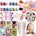 thumbnail image 1 of Set de obsequios para fiestas de cumpleaños con temática de gatos, 122 piezas, para niños, 1 of 7