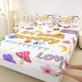 thumbnail image 3 of Homewish Cute Floral Mushroom Twin Sheet Sets,Colorful Rustic Floral Twin Fitted Sheet,White Orange Purple Flat Sheet For Girl Teens,Microfiber Bedroom Decor,3-Piece, 3 of 7