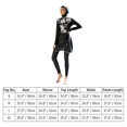 thumbnail image 4 of IBTOM CASTLE Muslim Swimsuits for Women Modest Islamic Arabic Swimwear Burkini Full Cover Hijab Top Pants Swimming Cap Bathing Suits M Black Floral - Skirt Hem, 4 of 8