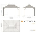 thumbnail image 6 of Sojag Mykonos 10 x 14 x 10 ft Dark Grey Gazebo, 6 of 12
