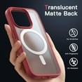 thumbnail image 4 of JETech Magnetic Case for iPhone 15 Pro 6.1-Inch Compatible with MagSafe, Translucent Matte Back Slim Shockproof Phone Cover (Maroon), 4 of 6