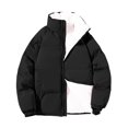 thumbnail image 4 of Niaviben Womens Insulated Down Jacket Zip Up Jackets for Women Plus Size Puffer Jacket Women Puffy Jacket Ladies Winter Coats Womens Lightweight Jacket Winter Coat for Women Black L, 4 of 9