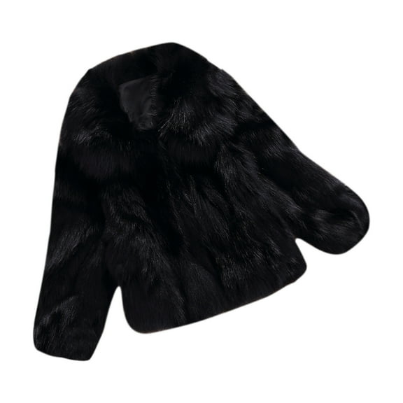 Fjofpr Winter Coats for Women Sale Women 2024 Winter Faux Fur Coats Lapel Long Sleeve Womens Ladies Warm Faux Furry Coat Jacket Winter Turn Down Collar Leopard Outerwear