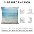 thumbnail image 5 of Autua Beach Blue Sky Ocean Waves Graphic Decorative Cushion Throw Pillow Cover Short Plush 1PC 20x20in, 5 of 5