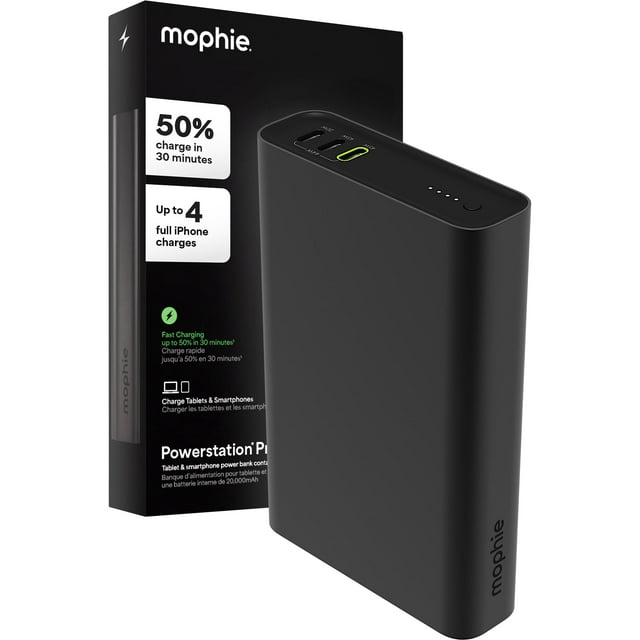 Mophie Powerstation Fast 20,000mAh Power Bank | Faster Charging | 45W, Multi-Device