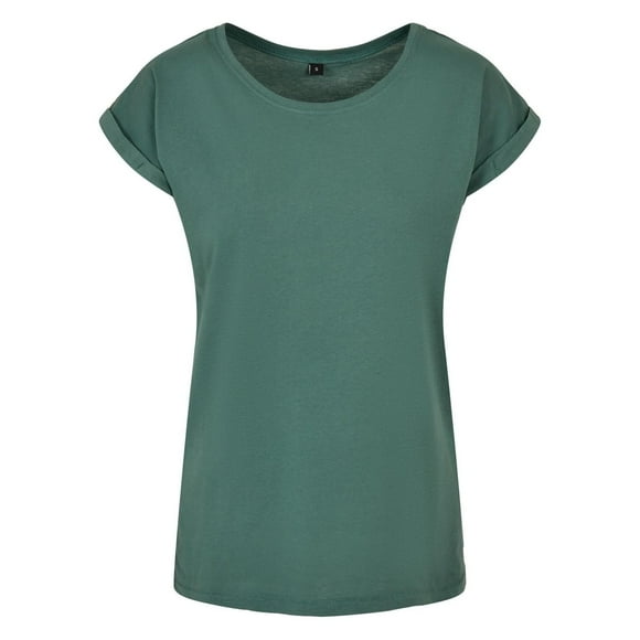 Build Your Brand T-Shirt en Coton à Épaules Étendues pour Femmes