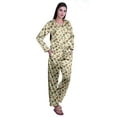 thumbnail image 2 of Moomaya Ensemble de Pyjama à Manches Longues et Shorts pour Femmes, Pyjama en Satin à Boutons pour Femmes, 2 of 6