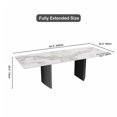 thumbnail image 4 of siu want Extendable Dining Table Set for 6-10 People - 63" to 94.4" Folding Table with Sintered Stone Top & Carbon Steel Base, Modern Expandable Kitchen Table​, 4 of 7