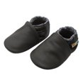 thumbnail image 3 of YALION Baby Boys Girls Shoes Crawling Slipper Toddler Infant Soft Leather First Walking Moccs(Grey,12-18 Months), 3 of 6
