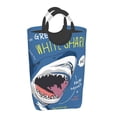 thumbnail image 2 of KLL Great White Shark Laundry Hamper,Large Canvas Fabric Lightweight Storage Basket Toy Organizer Dirty Clothes Collapsible Waterproof, 2 of 6