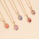 thumbnail image 3 of Collar de flor de sol Multicolor a la moda para mujer, colgante de cadena de clavícula de cristal, 3 of 4