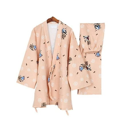 

Panda Superstore PS-HOM3737861-LILY00993 Womens Autumn & Winter Thicken Kimono Loose Cotton Pajamas Suit Multicolor