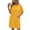 A117 Yellow, variant on Women's Casual Short Sleeve T Shirt Dress Knee Length Crew Neck Loose Fit Tunic Dress Functional Side Pockets Elegant Minimalist Loungewear Vacation Summer Shift Dress