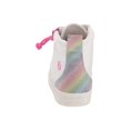 thumbnail image 5 of Billy Classic Lace High Rainbow Toddler Girls' (5-10) Sneaker White | BT19011 140, 5 of 6