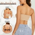 thumbnail image 5 of Strapless Bras for Women No Underwire Full Coverage Wireless Push Up Bandeau Tube Top pads Bralette-2 Pack, 5 of 7