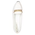 thumbnail image 4 of Breckelles Celia-22 New Women Leatherette Chain Ballet Flat Loafer, 4 of 5