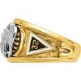 thumbnail image 3 of 14K Two-Tone Ibgoodman Men's Polished And Textured With Black White Enameled Diamond 32Nd Degree Scottish Rite Masonic Ringsize 10 (Width 13.8) - Jbsp, 3 of 5