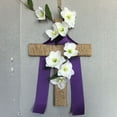 thumbnail image 5 of 13.77Inch Easter Wooden Cross Wreath for Front Door, Christian Hanging Decorations for Spring Home Farmhouse Porch Wall Indoor Outdoor, 5 of 9