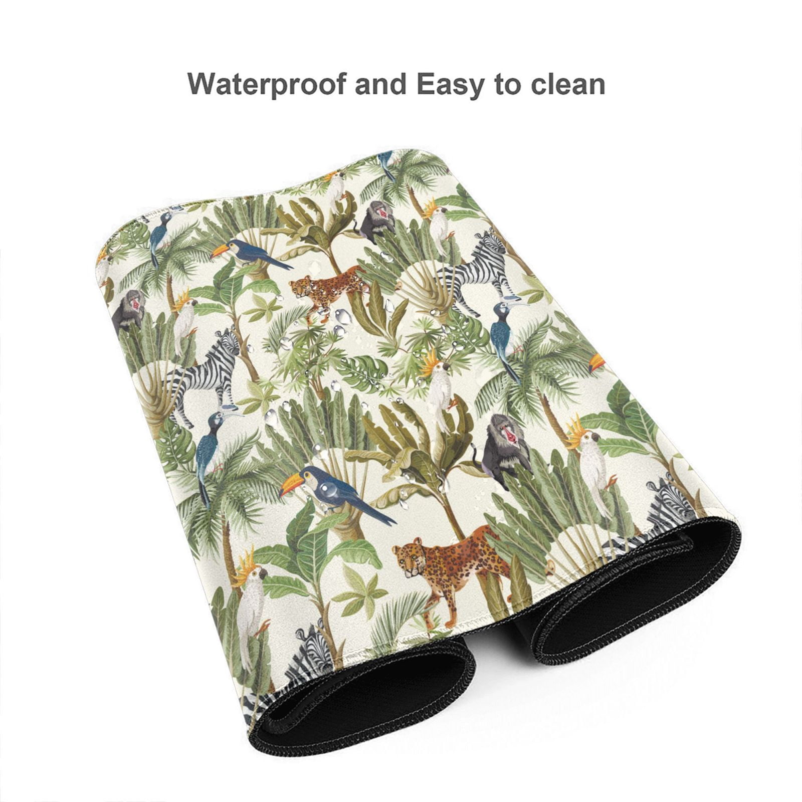 Kdxio Jungle Animals Print Large Gaming Mouse Pad,Non-Slip Base,Water Resist Keyboard Pad for Gamer,Office & Home,29.5 x 15.8 in