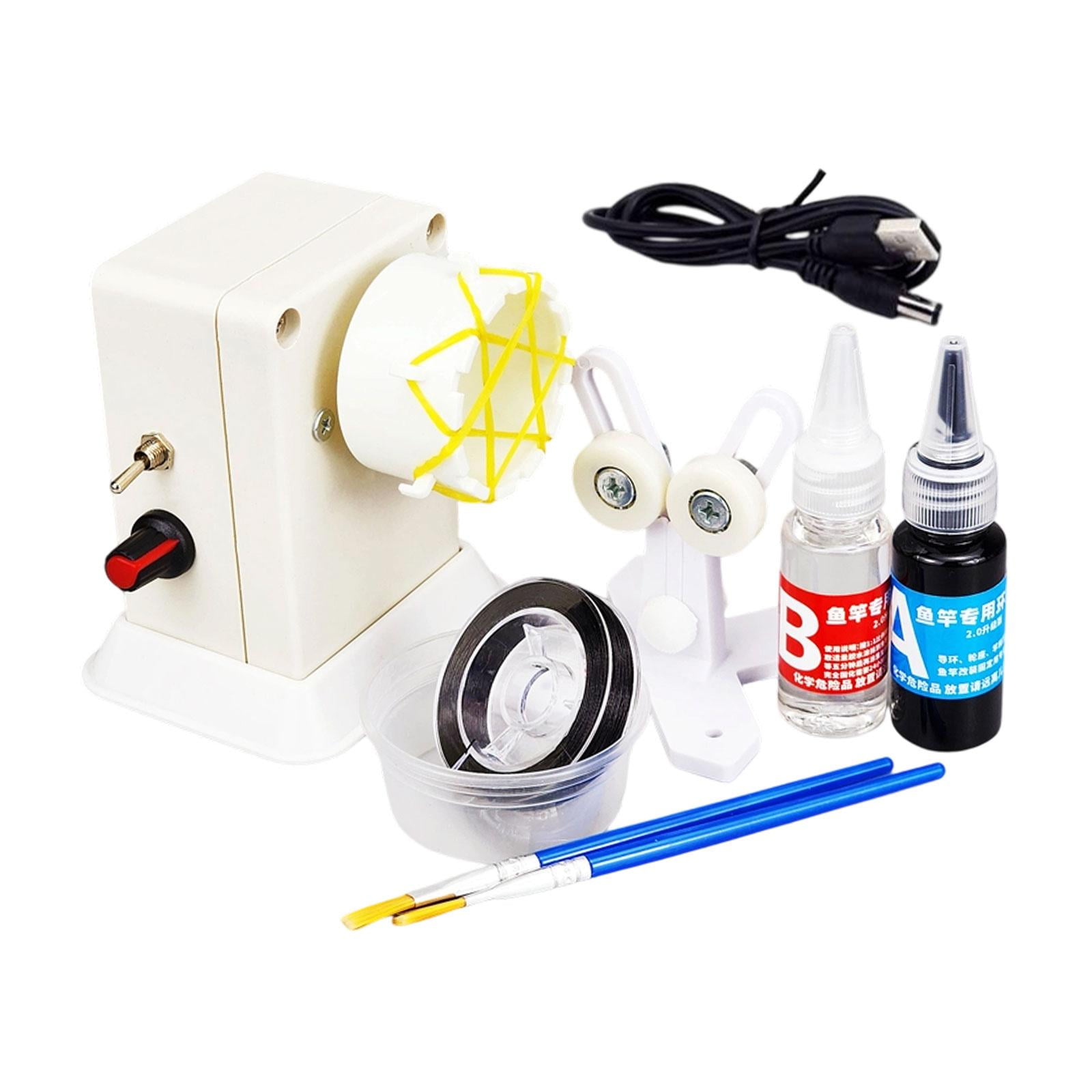 Wswqop Fishing Rod Building Winding Machine DIY Fishing Rod Equipment Portable Wrapping 60g