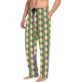 thumbnail image 4 of GZHJMY Mardi Gras Pajama Pants for Men, Lounge Pants Lightweight Men Pajama Bottoms with Drawstring Pockets, Christmas New Year Birthday Gifts, Medium, 4 of 6
