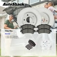 thumbnail image 3 of AutoShack Front Vented Coated Brake Rotors + Ceramic Pads 6-PC Brake Kit Replacement for 2015-2017 Honda Odyssey 2019-2024 Honda Passport ArmorStop 12.6" (320 mm), 3 of 5