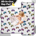 thumbnail image 4 of Monster Cartoon Truck White Pattern Teens Toddler Nap Mat with Pillow, Sleeping Mat Bag for Preschool Daycare 51"x22", 4 of 6