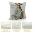 thumbnail image 4 of Nawypu Inspirational Quote Spirit Animal Sloth Pillow Case,Decorate Home Living Room Bedroom Office Girl Room Kids Room,Sloth Gifts for Women Girls Kids,Throw Pillow Covers, 4 of 5