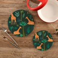 thumbnail image 3 of SKYSONIC 2 pcs Dinosaurs Tropical Cactus Pot Holders Trivets, Heat Resistant Trivets,Coconut Tree Summer Cotton Thread Weave Mats for Hot Pads Pans Pot Bowl Teapot, 3 of 7